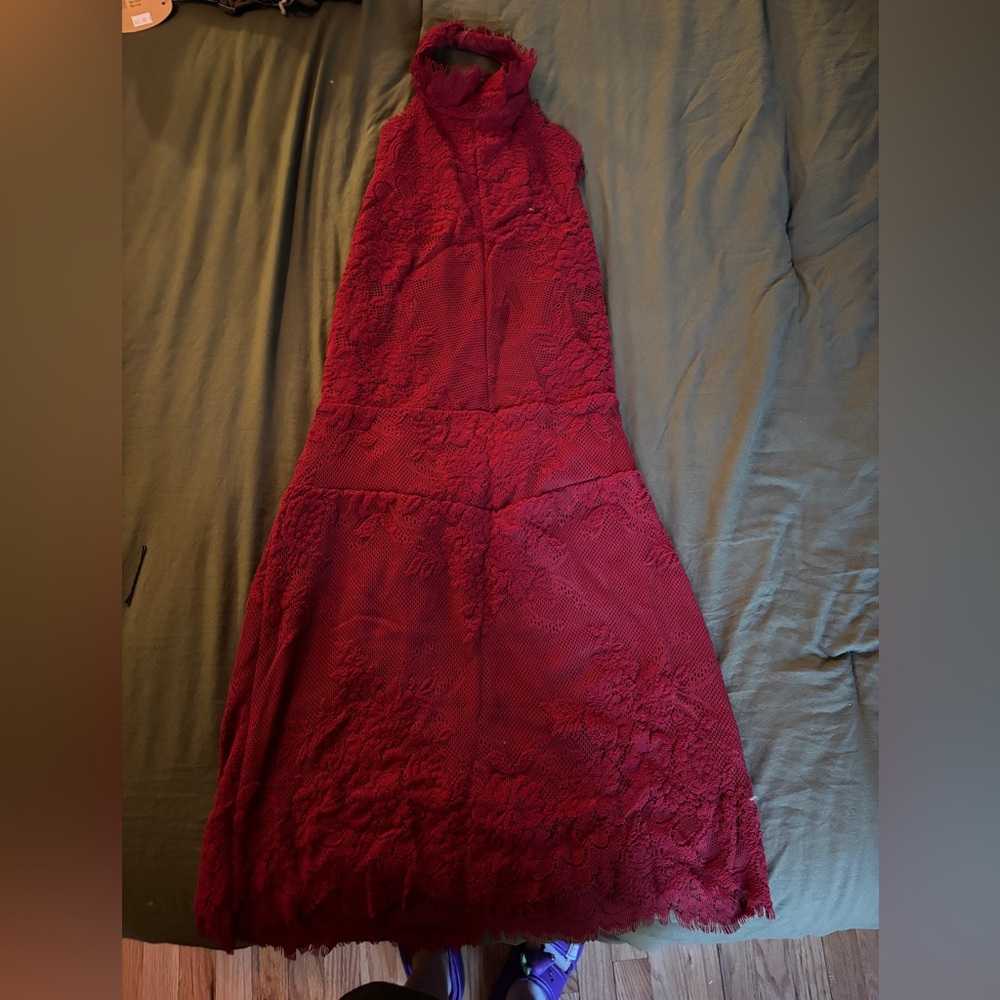 Free People Burgundy Dress